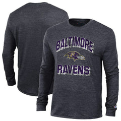Baltimore Ravens Champion Ultimate Tri-Blend Long Sleeve T-Shirt - Black - NFL