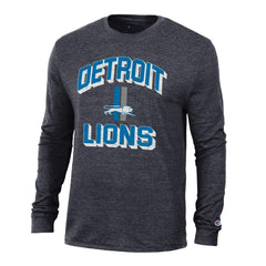 Detroit Lions Champion Ultimate Tri-Blend Long Sleeve T-Shirt - Heather Charcoal - NFL
