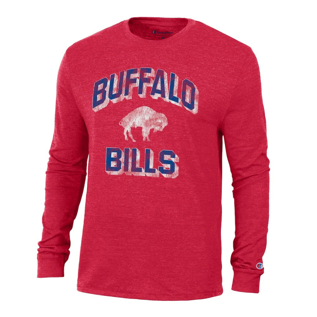 Buffalo Bills Champion Ultimate Tri-Blend Long Sleeve T-Shirt - Red - NFL
