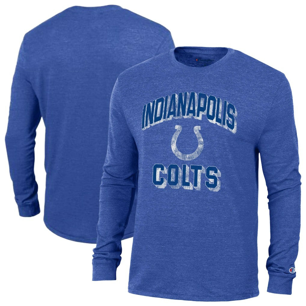 Indianapolis Colts Champion Ultimate Tri-Blend Long Sleeve T-Shirt - Royal - NFL