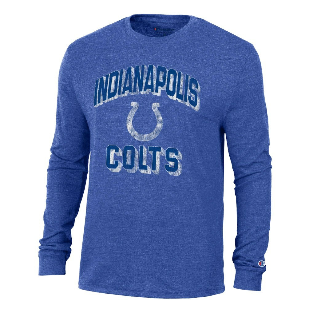 Indianapolis Colts Champion Ultimate Tri-Blend Long Sleeve T-Shirt - Royal - NFL