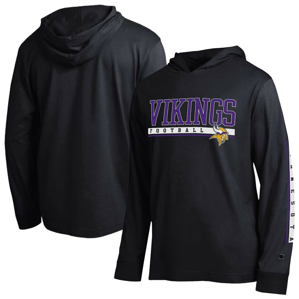 Minnesota Vikings Champion All Star Hoodie T-Shirt - Black - NFL