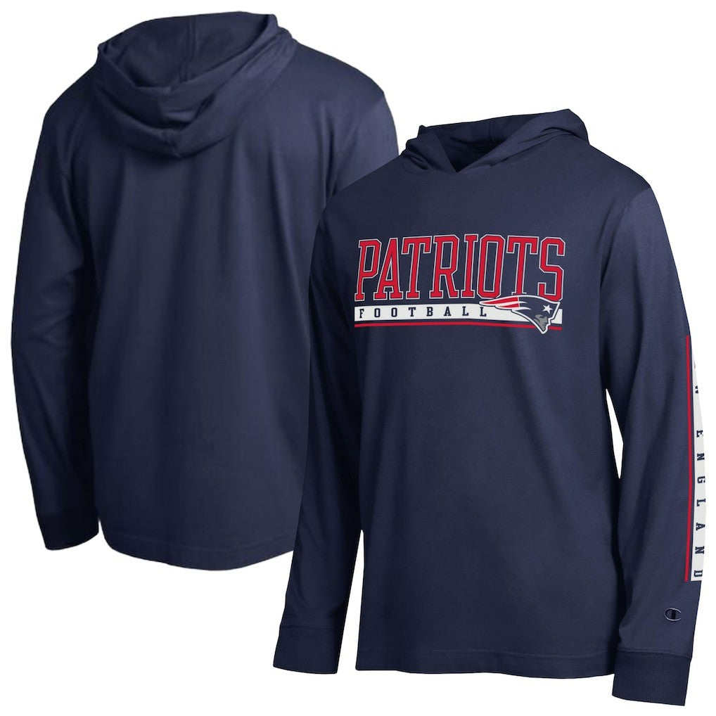 New England Patriots Champion All Star Hoodie T-Shirt - Navy - NFL