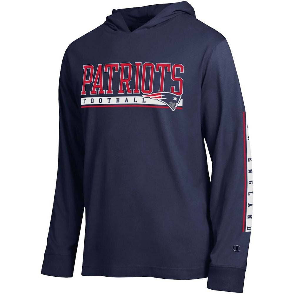 New England Patriots Champion All Star Hoodie T-Shirt - Navy - NFL