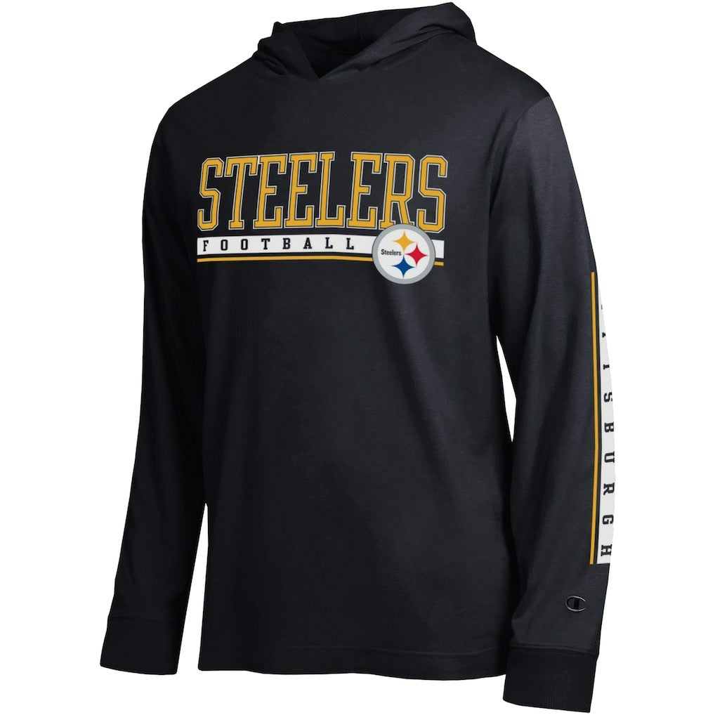 Pittsburgh Steelers Champion All Star Hoodie T-Shirt - Black - NFL