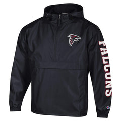 Atlanta Falcons Champion Packable Windbreaker Half-Zip Jacket - Black - NFL
