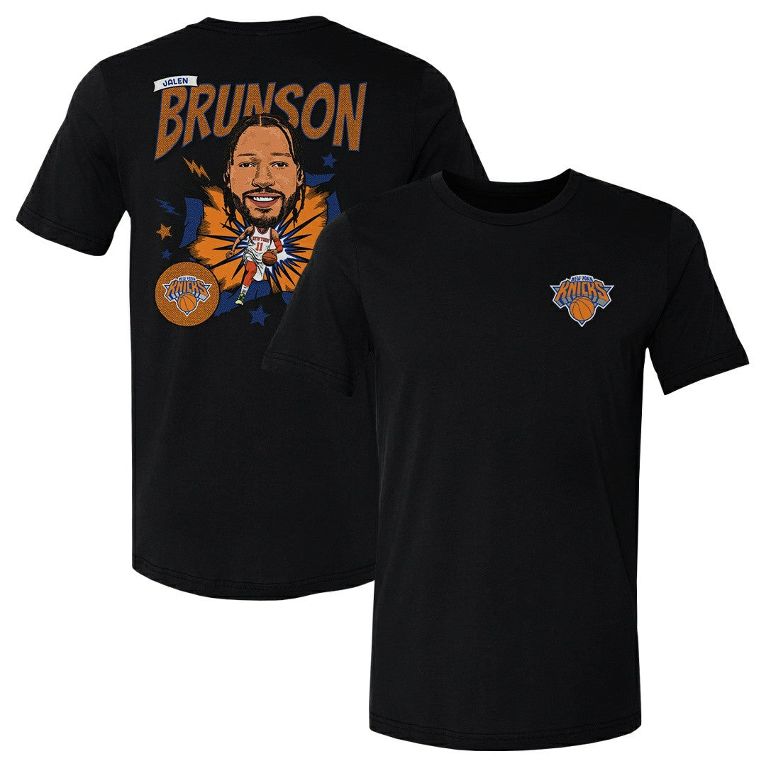 Jalen Brunson New York Knicks 500 Level Caricature T-Shirt Black