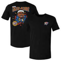 Shai Gilgeous-Alexander Oklahoma City Thunder 500 Level Caricature T-Shirt Black