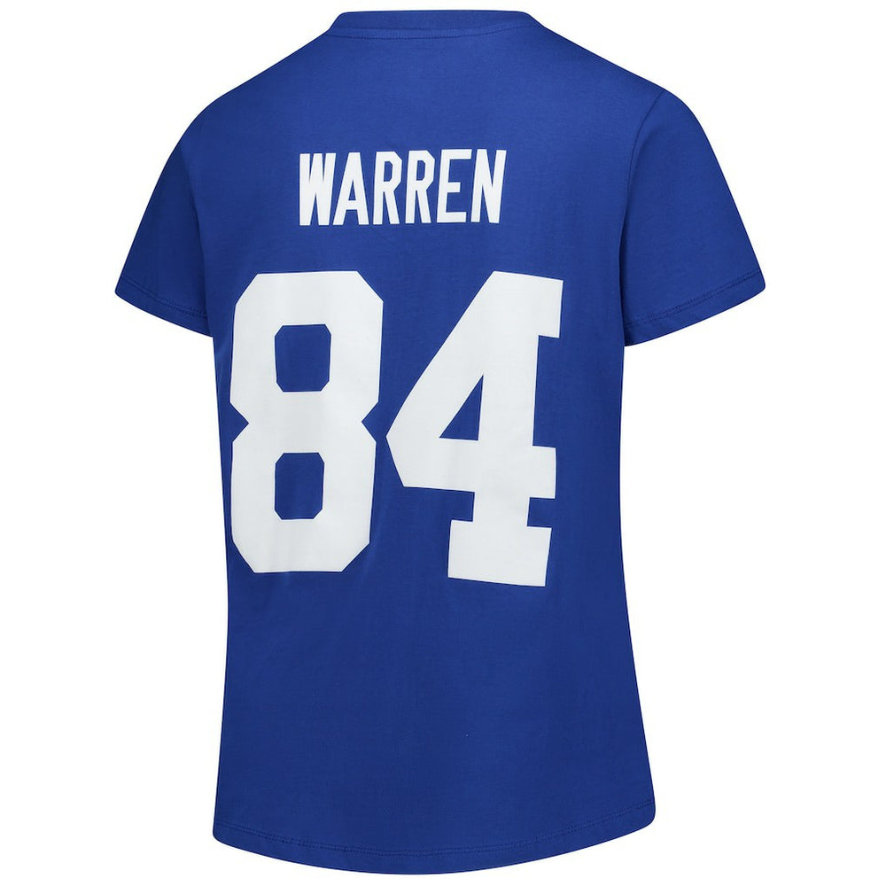 Tyler Warren Indianapolis Colts Women's Plus Size Name & Number V-Neck T-Shirt - Royal - Fanatics