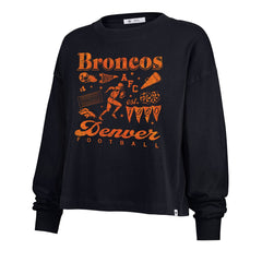 Denver Broncos '47 Women's Team Collage Sydney Long Sleeve T-Shirt - Navy - 47 brand