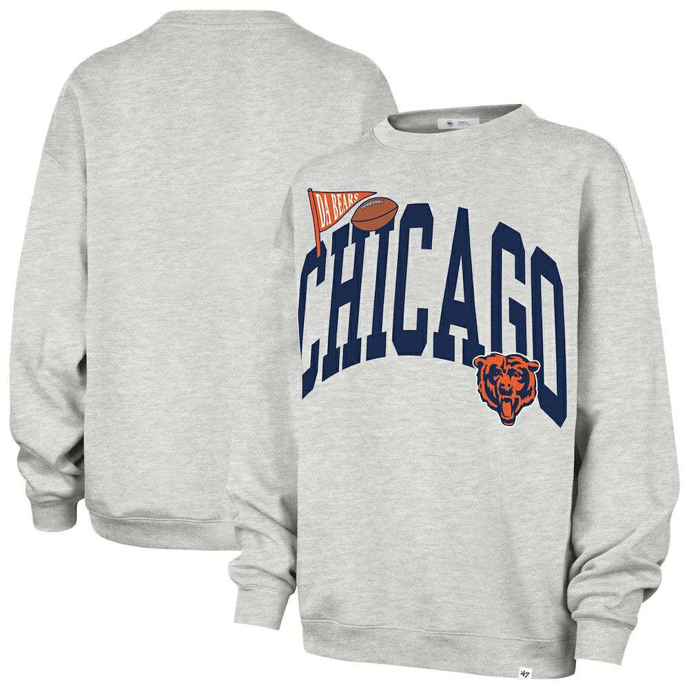 Chicago Bears '47 Women's Arched Icon Oversized Sweatshirt - Gray - 47 brand