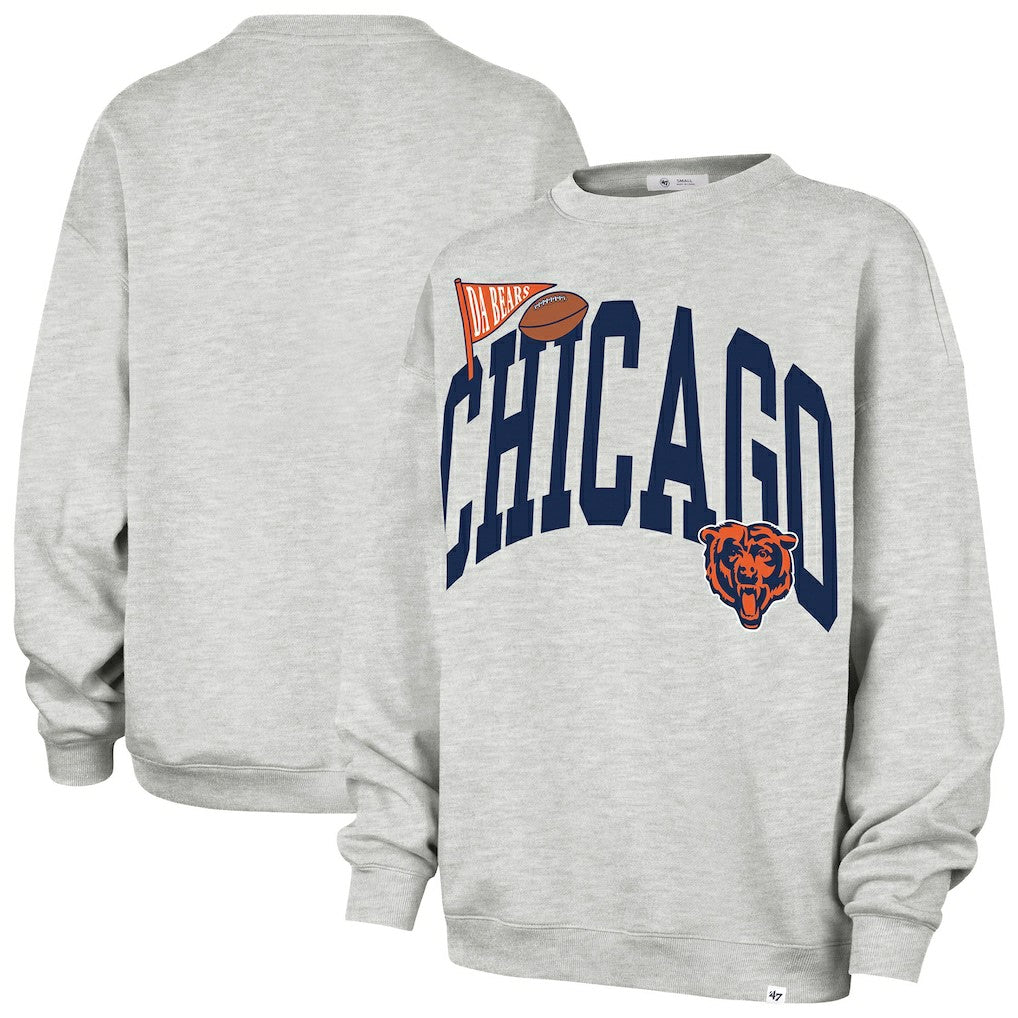 Chicago Bears '47 Women's Arched Icon Oversized Sweatshirt - Gray - 47 brand