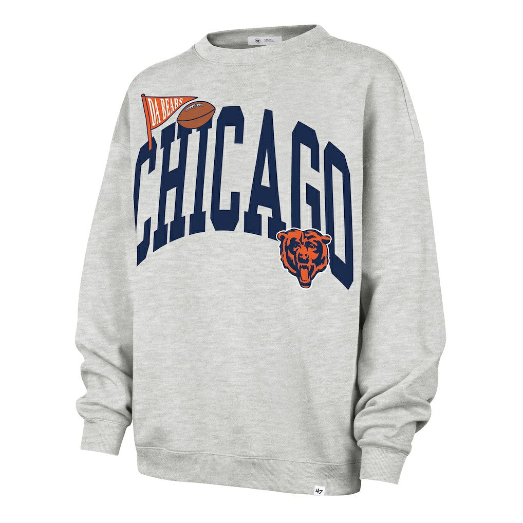 Chicago Bears '47 Women's Arched Icon Oversized Sweatshirt - Gray - 47 brand