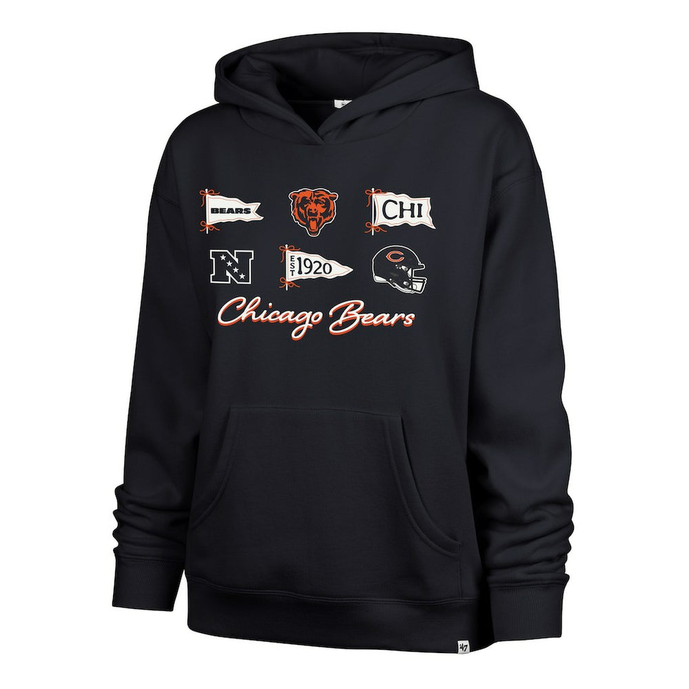 Chicago Bears '47 Women's Bow & Banners Naomi Hoodie - Navy - 47 brand