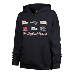 New England Patriots '47 Women's Bow & Banners Naomi Hoodie - Navy - 47 brand