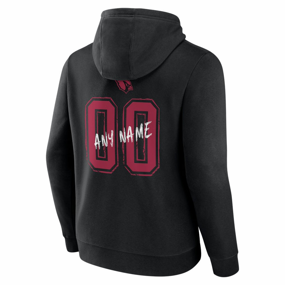 Arizona Cardinals Hustle Personalized Name & Number Hoodie - Black - NFL
