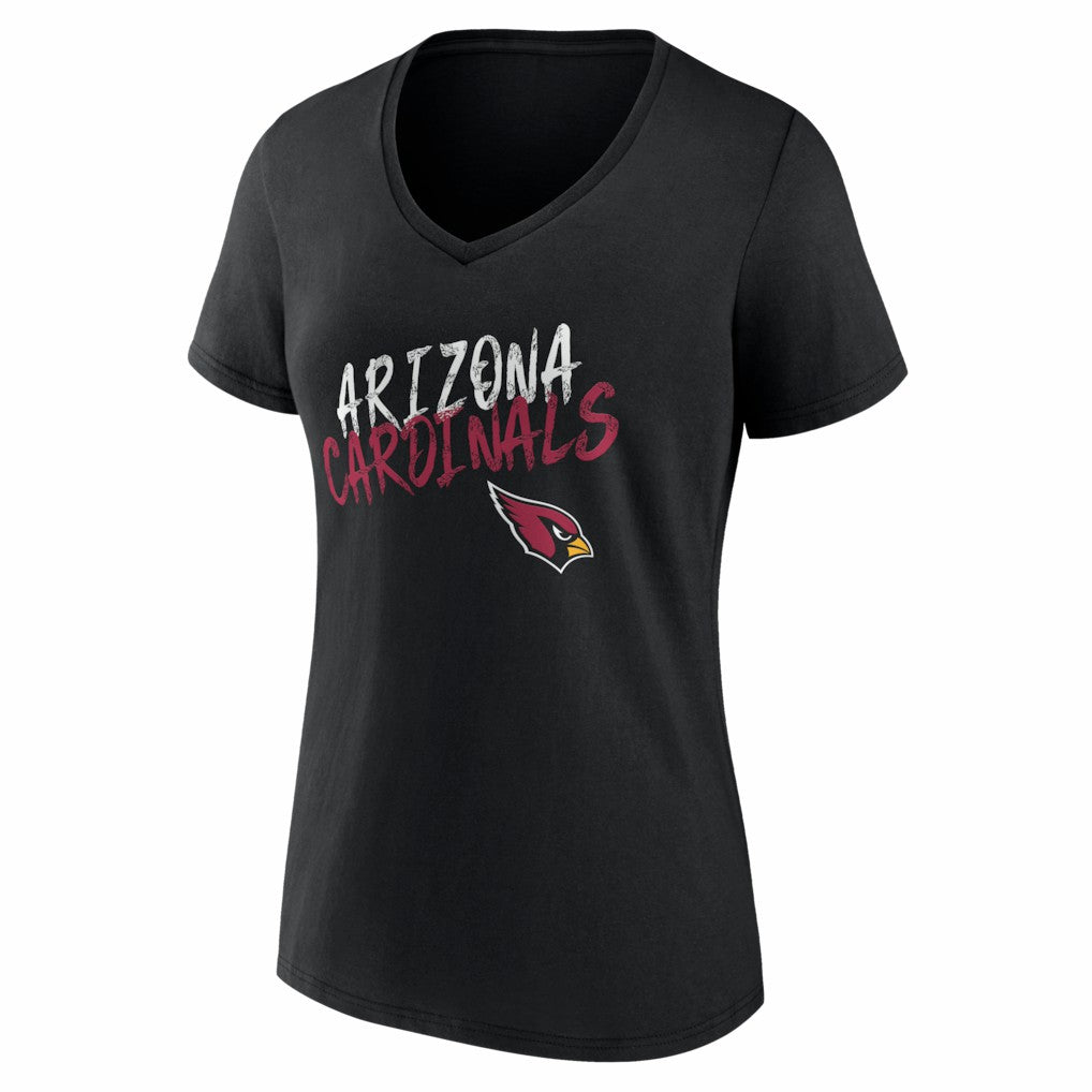 Arizona Cardinals Women's Hustle Personalized Name & Number V-Neck T-Shirt - Black - NFL