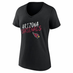 Arizona Cardinals Women's Hustle Personalized Name & Number V-Neck T-Shirt - Black - NFL