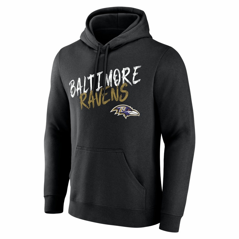 Baltimore Ravens Hustle Personalized Name & Number Hoodie - Black - NFL