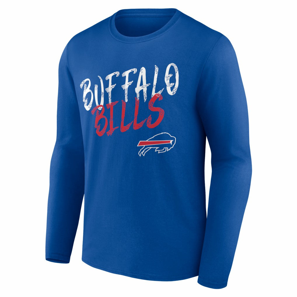Buffalo Bills Hustle Personalized Name & Number Long Sleeve T-Shirt - Royal - NFL