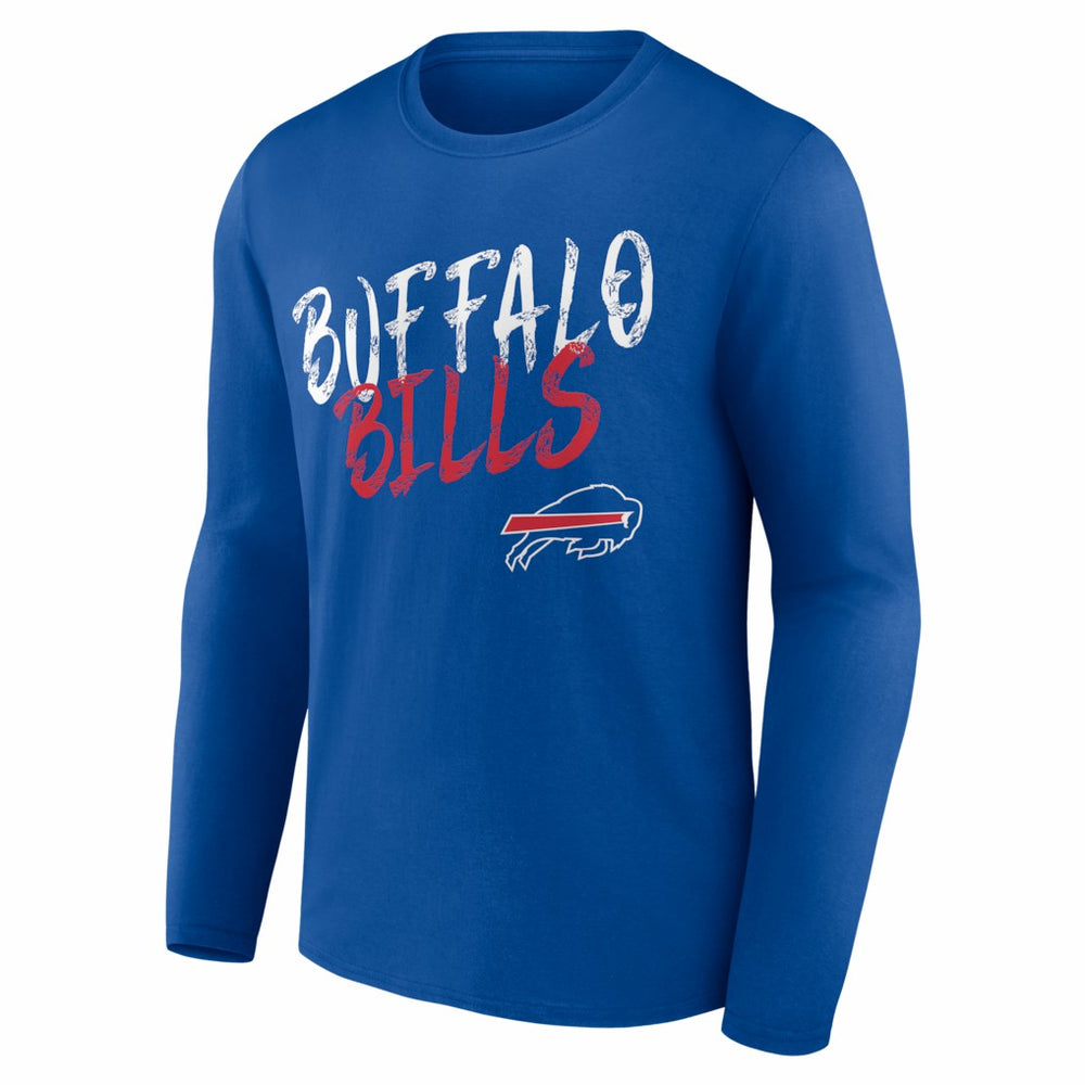 Buffalo Bills Hustle Personalized Name & Number Long Sleeve T-Shirt - Royal - NFL