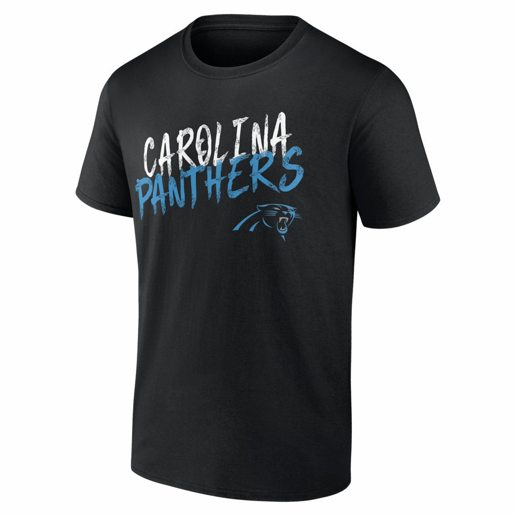 Carolina Panthers Hustle Personalized Name & Number T-Shirt - Black - NFL