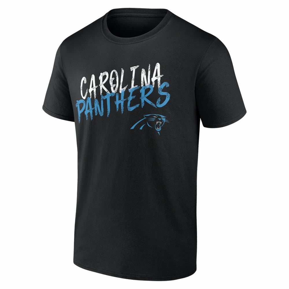 Carolina Panthers Hustle Personalized Name & Number T-Shirt - Black - NFL