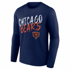 Chicago Bears Hustle Personalized Name & Number Long Sleeve T-Shirt - Navy - NFL