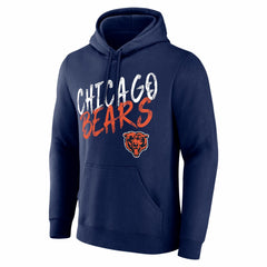 Chicago Bears Hustle Personalized Name & Number Hoodie - Navy - NFL