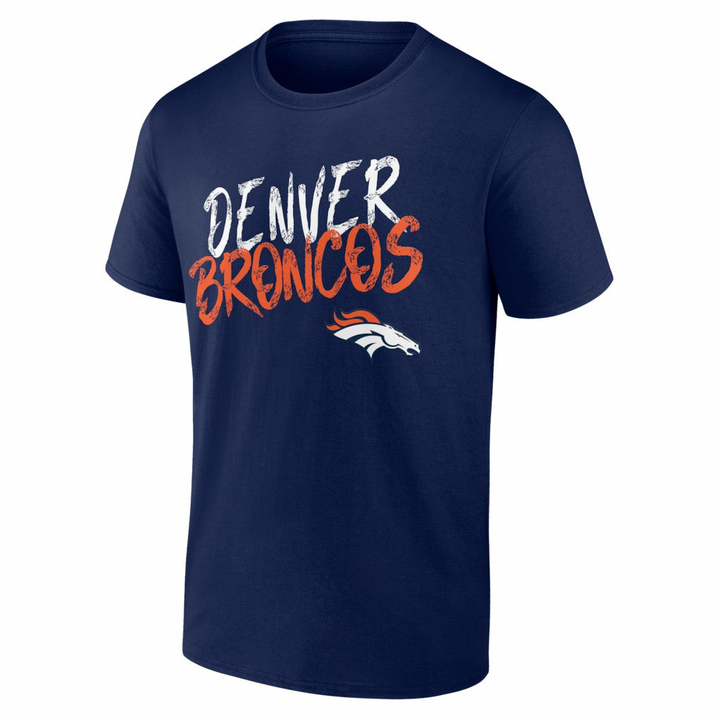 Denver Broncos Hustle Personalized Name & Number T-Shirt - Navy - NFL