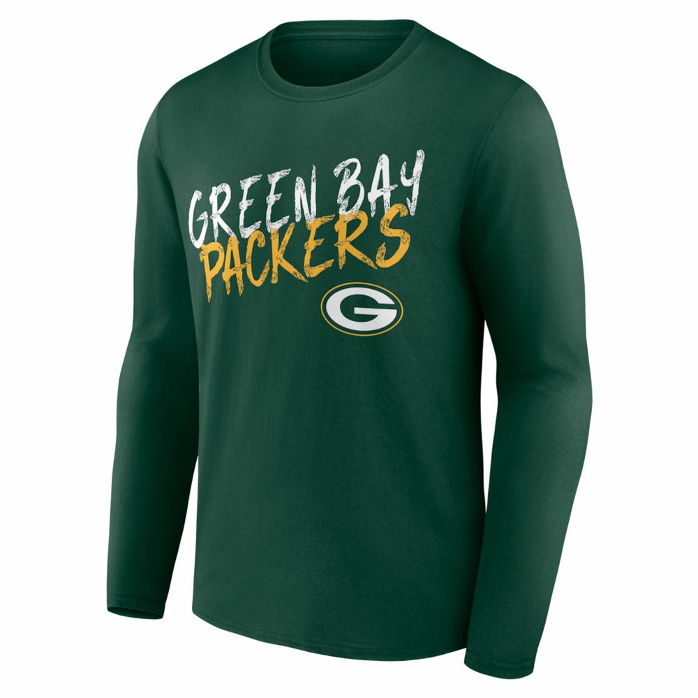 Green Bay Packers Hustle Personalized Name & Number Long Sleeve T-Shirt - Green - NFL