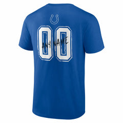 Indianapolis Colts Hustle Personalized Name & Number T-Shirt - Royal - NFL
