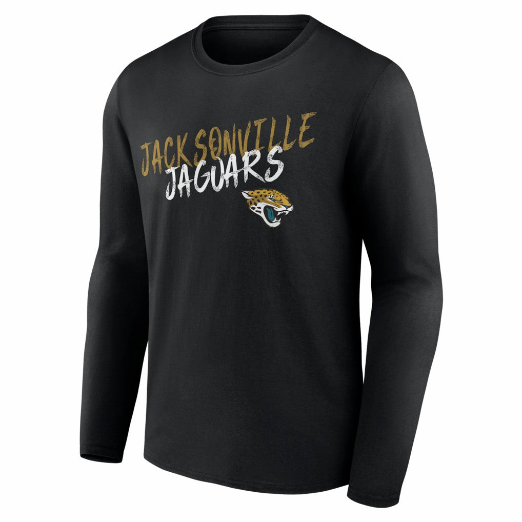 Jacksonville Jaguars Hustle Personalized Name & Number Long Sleeve T-Shirt - Black - NFL