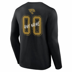 Jacksonville Jaguars Hustle Personalized Name & Number Long Sleeve T-Shirt - Black - NFL