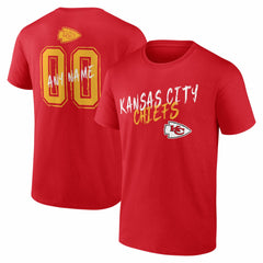 Kansas City Chiefs Hustle Personalized Name & Number T-Shirt - Red - NFL