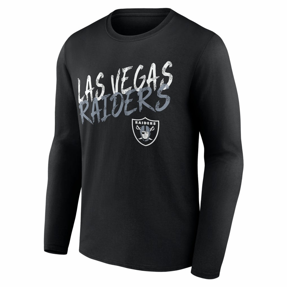 Las Vegas Raiders Hustle Personalized Name & Number Long Sleeve T-Shirt - Black - NFL