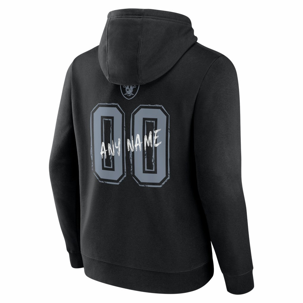 Las Vegas Raiders Hustle Personalized Name & Number Hoodie - Black - NFL