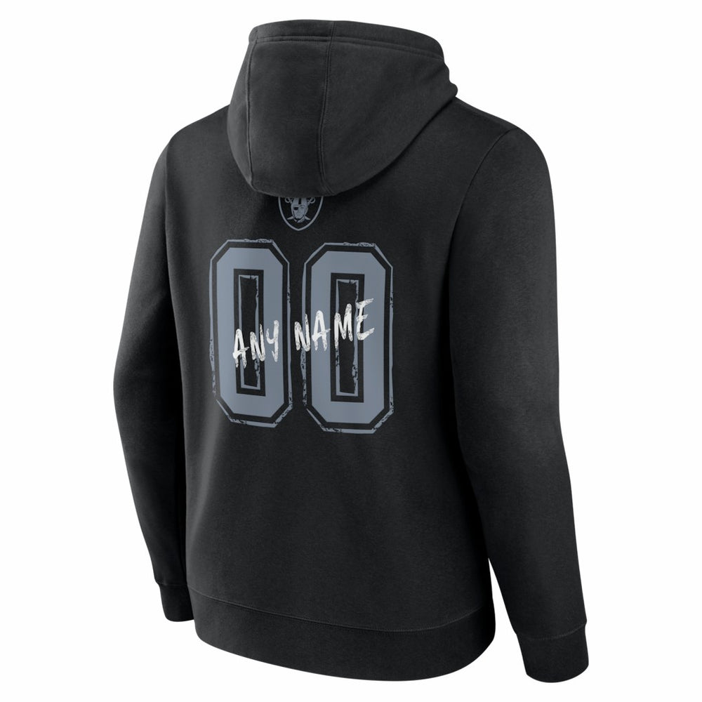 Las Vegas Raiders Hustle Personalized Name & Number Hoodie - Black - NFL