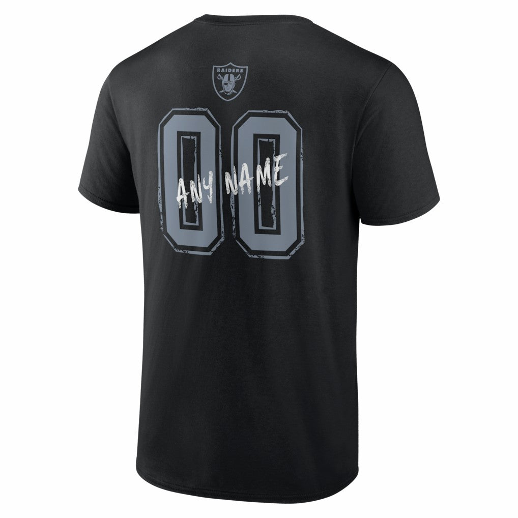 Las Vegas Raiders Hustle Personalized Name & Number T-Shirt - Black - NFL