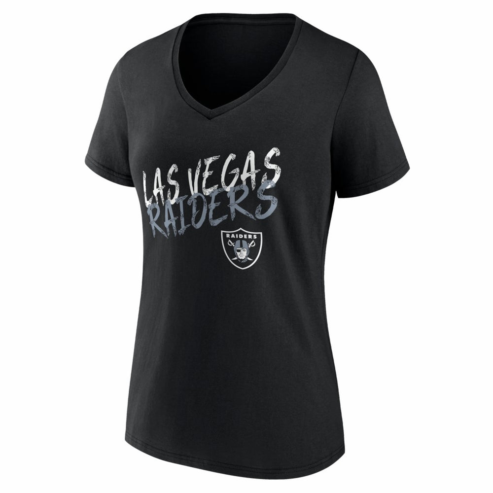 Las Vegas Raiders Women's Hustle Personalized Name & Number V-Neck T-Shirt - Black - NFL