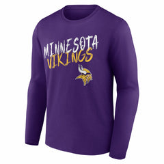 Minnesota Vikings Hustle Personalized Name & Number Long Sleeve T-Shirt - Purple - NFL