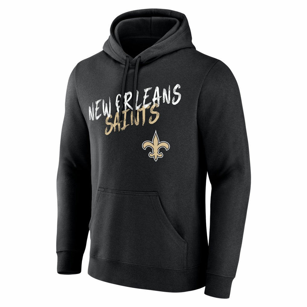 New Orleans Saints Hustle Personalized Name & Number Hoodie - Black - NFL