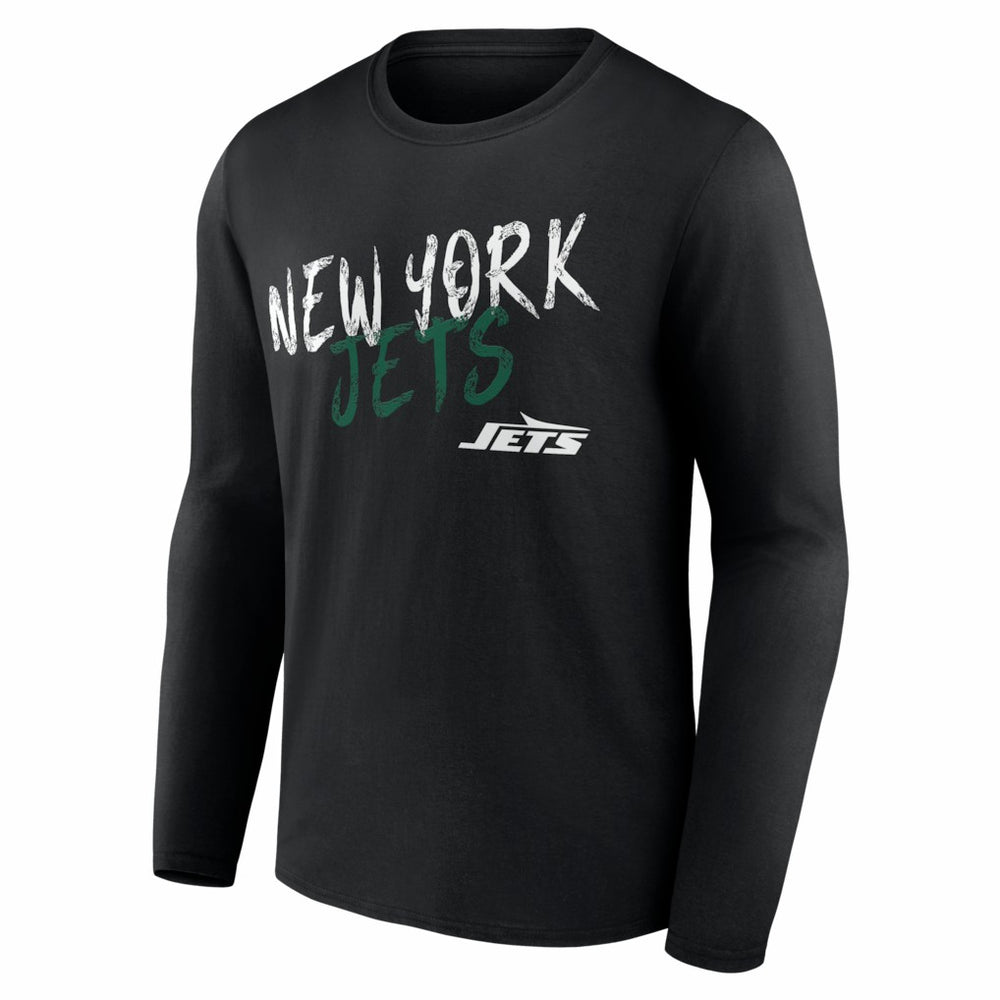 New York Jets Hustle Personalized Name & Number Long Sleeve T-Shirt - Black - NFL