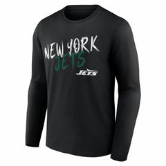 New York Jets Hustle Personalized Name & Number Long Sleeve T-Shirt - Black - NFL
