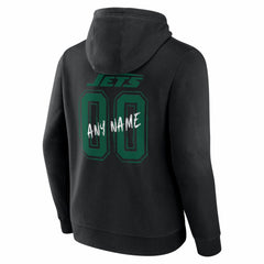 New York Jets Hustle Personalized Name & Number Hoodie - Black - NFL