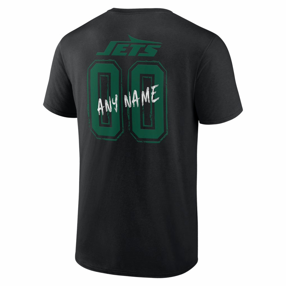 New York Jets Hustle Personalized Name & Number T-Shirt - Black - NFL