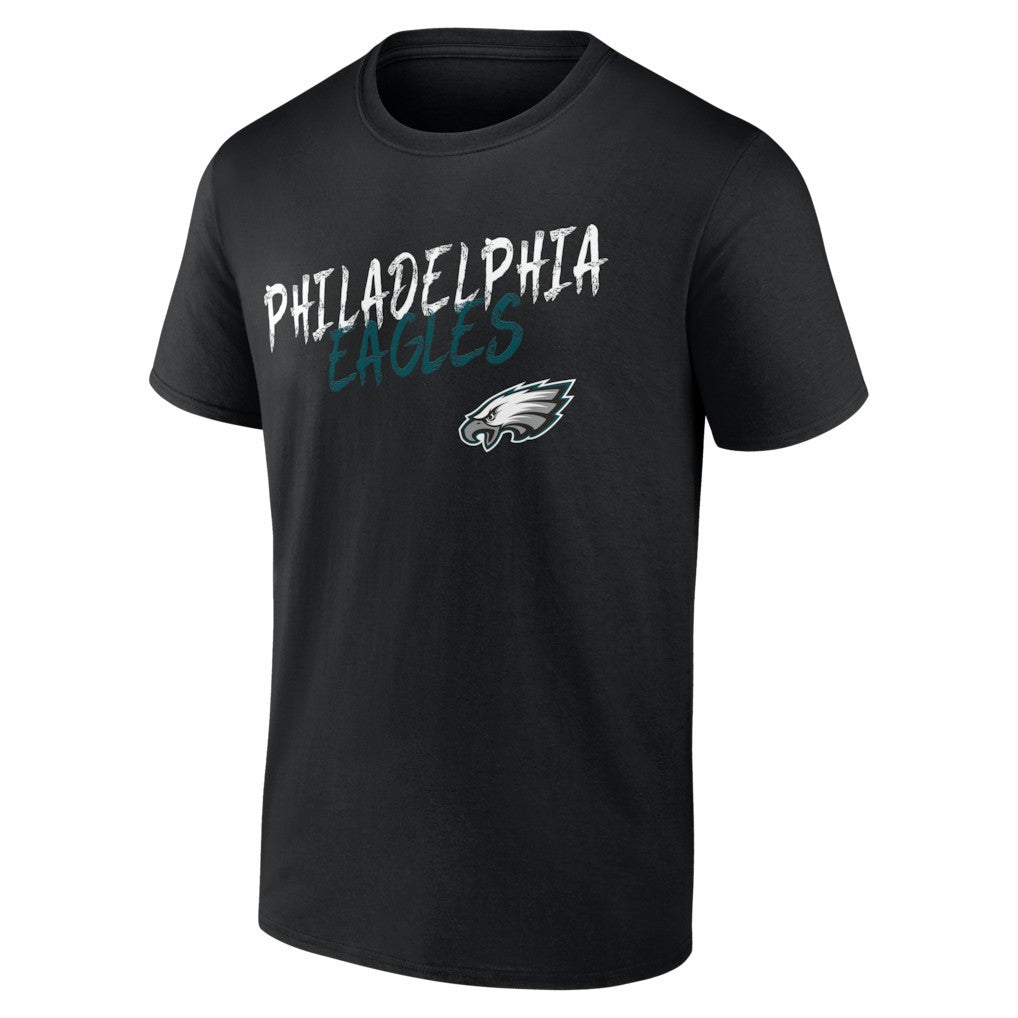 Philadelphia Eagles Hustle Personalized Name & Number T-Shirt - Black - NFL