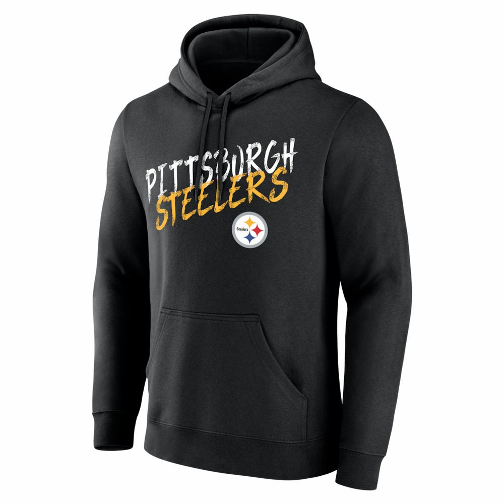 Pittsburgh Steelers Hustle Personalized Name & Number Hoodie - Black - NFL