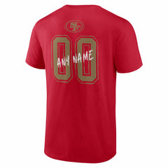 San Francisco 49ers Hustle Personalized Name & Number T-Shirt - Scarlet - NFL