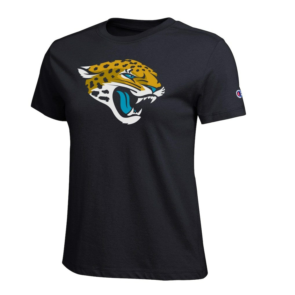 Jacksonville Jaguars Champion Women's Logo T-Shirt - Black - NFL
